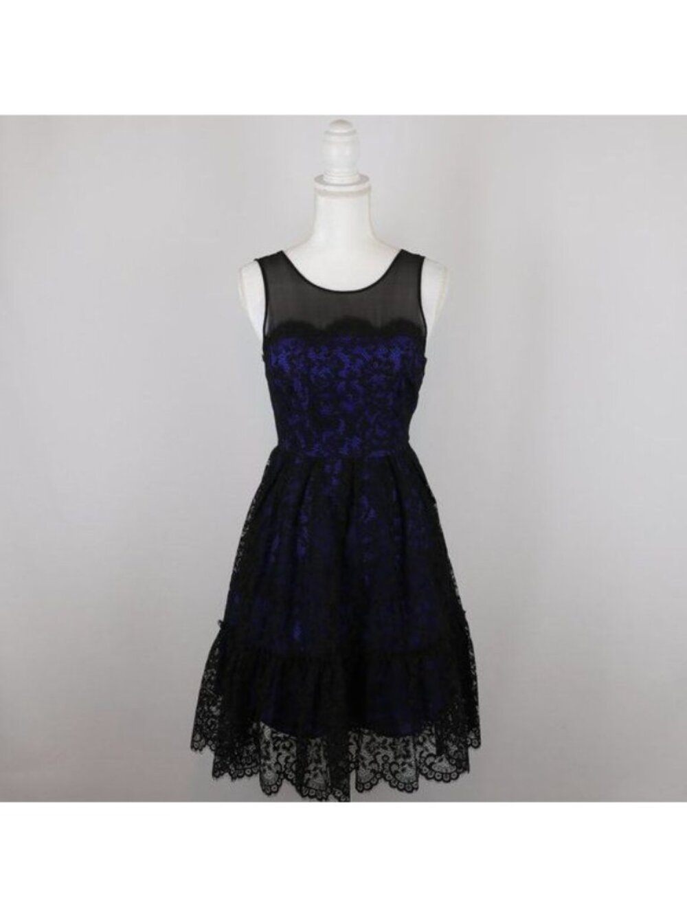 Anthropologie Moulinette Souers Women's Size 0 Black Sapphire Lace Dress